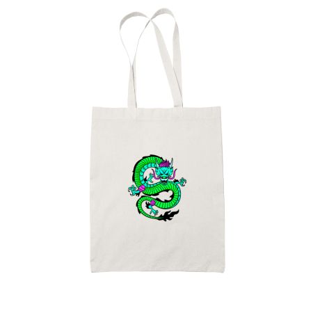 Cyberpunk Dragon Tattoo White Tote Bag