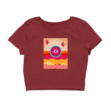 The eye colourful art Crop Top