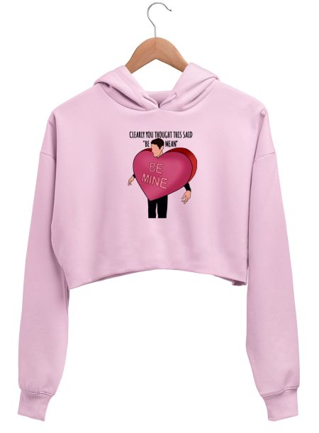Mean modern family valentines  Crop Hoodie