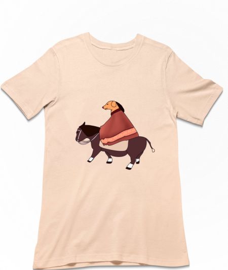 Dog on horse Regular T-Shirt