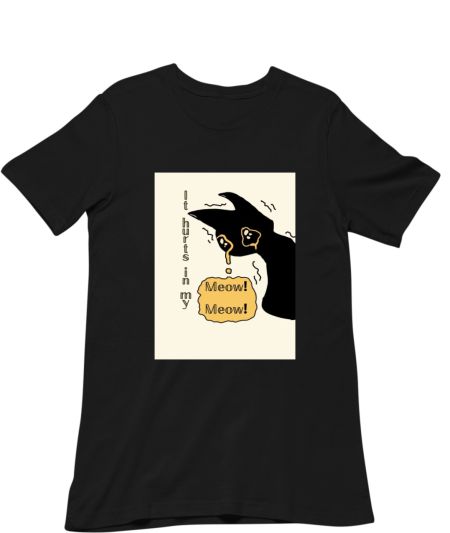 Feline Overwhelmed Regular T-Shirt