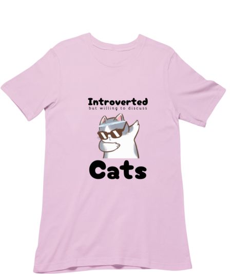 Introvert Cat Talk Regular T-Shirt