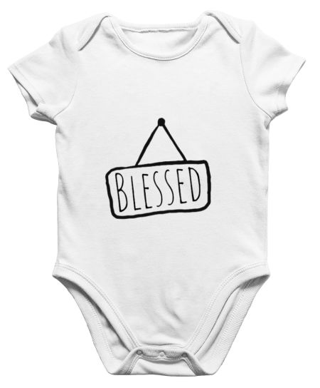 Blessed hanging text Onesie