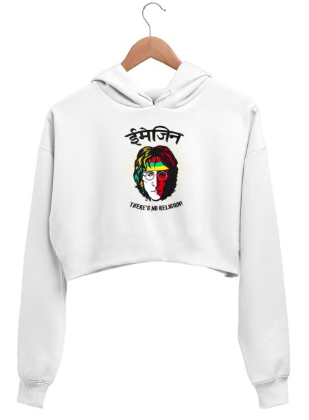 John Lennon Crop Hoodie
