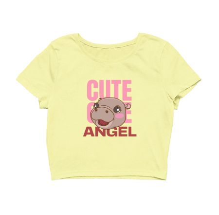 Cute Angel (Moo Deng) Crop Top