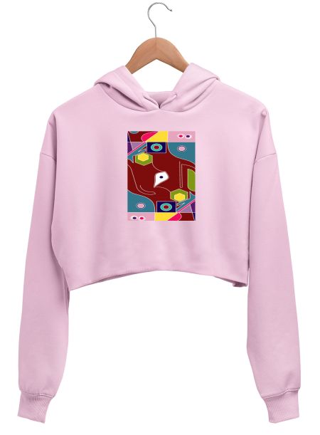 Shrestha's art pattern 3 Crop Hoodie