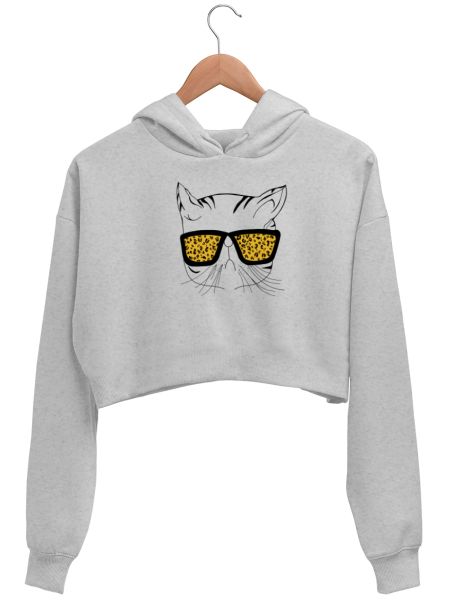 cat Crop Hoodie