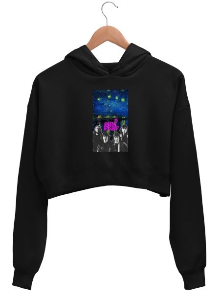 Pink Floyd X Starry Night Crop Hoodie