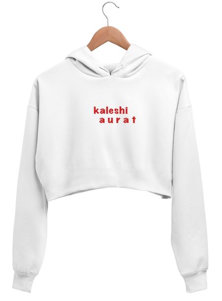 Kaleshi aurat Crop Hoodie