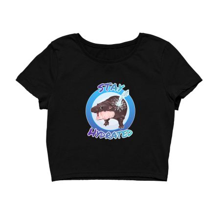 Moo Deng Stay Hydrated  Crop Top