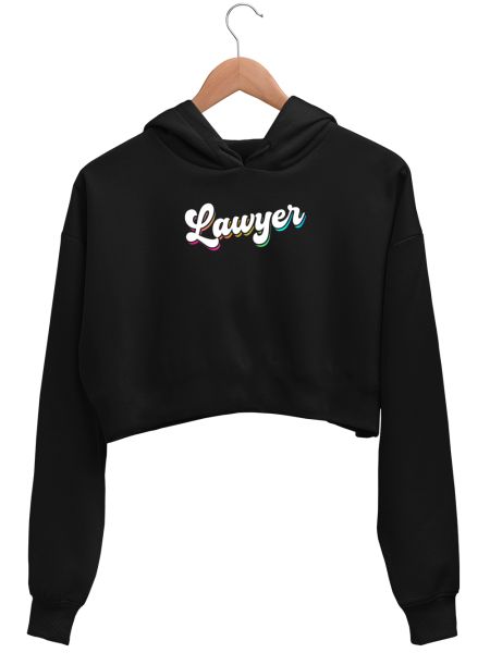 Vibrant Lawyer Crop Hoodie