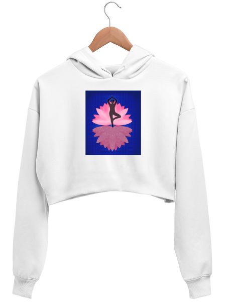 Yoga Posture Crop Hoodie