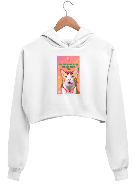 Cat Parent Reality - Binny Crop Hoodie