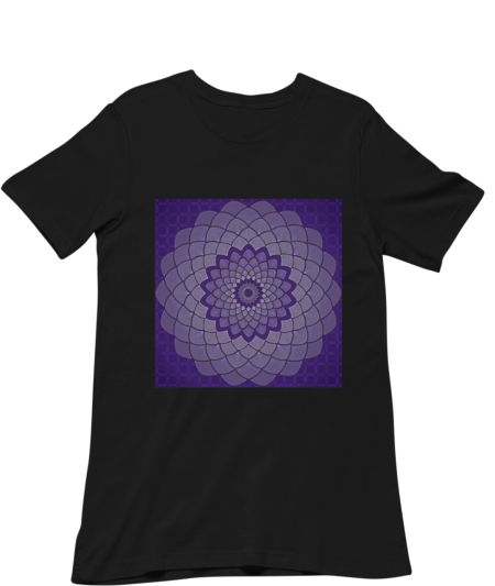 Monochrome Mandala - Purple Regular T-Shirt