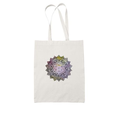 Flower of Life Mandala Tote Bag