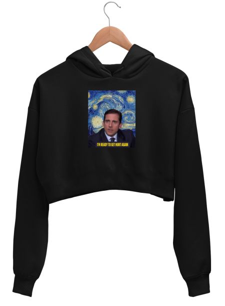 Van Gogh X The Office Crop Hoodie