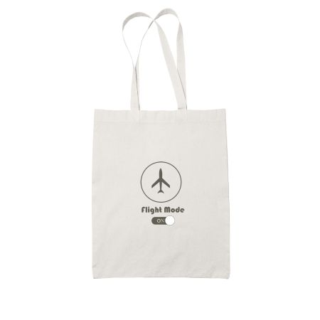 Flight Mode On White Tote Bag