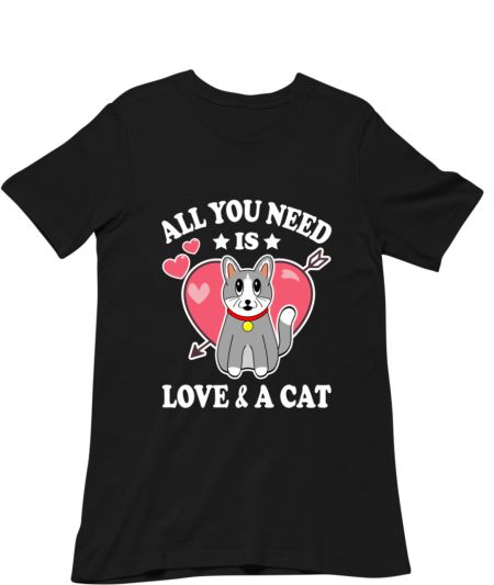 All You Need Is Love And A Cat Kawaii Design Classic T-Shirt