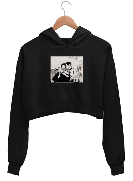 Couple time Crop Hoodie