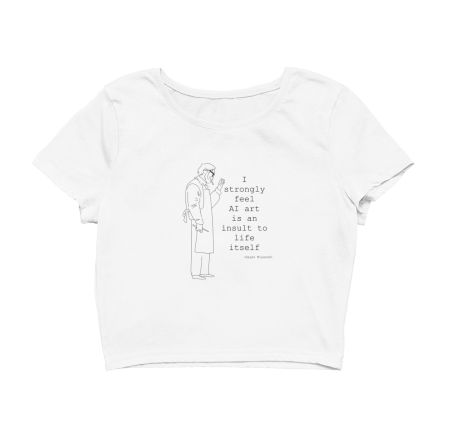 Miyazaki about Ai art (Ghibli) Crop Top