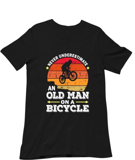 Never Underestimate An Old Man On A Bicycle Classic T-Shirt