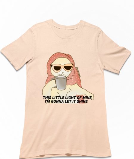 Chill cat meme sipping drink Regular T-Shirt