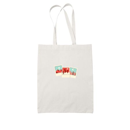 TRAVEL White Tote Bag