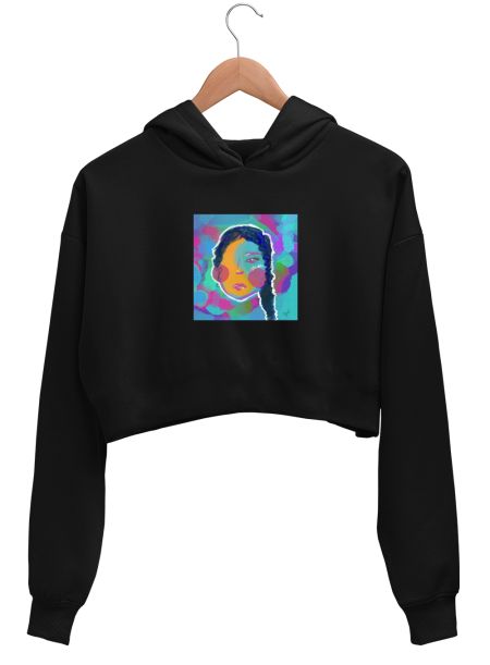 abstract Crop Hoodie