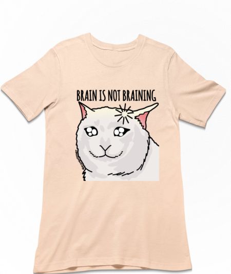 Brain is not braining cat meme Regular T-Shirt