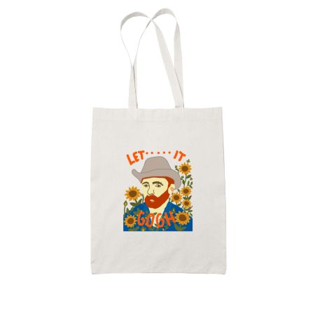 Let It Gogh Funny Art Tee Tote Bag