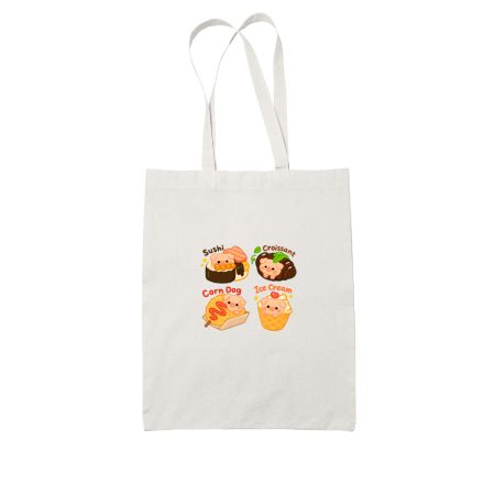 Chibi Piggy Street Foods #1 Tote Bag