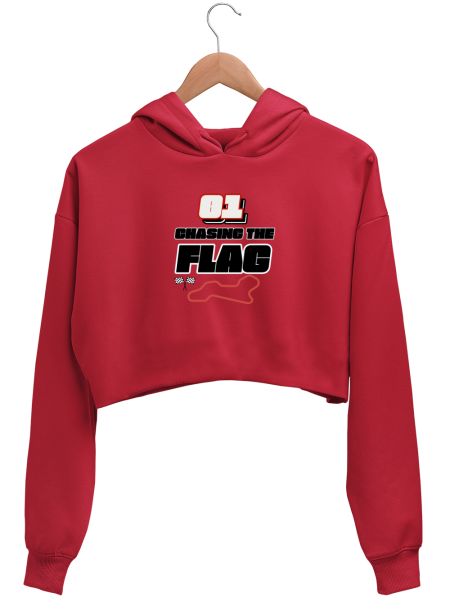F1 Racing Graphic – Chasing th Crop Hoodie