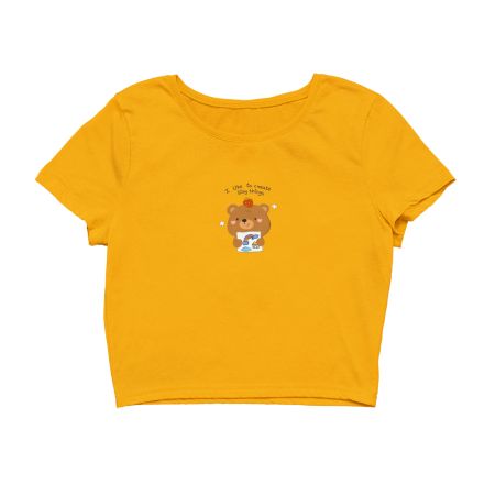 silly artist Crop Top