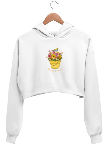 Blossoms & Sunshine  Crop Hoodie