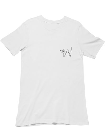Cat lineart- on light Regular T-Shirt