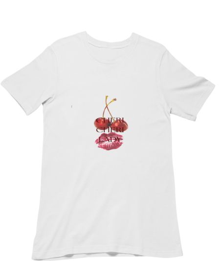 Cherry Kiss – Minimal Graphic  Regular T-Shirt