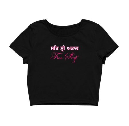 Fine shyt punjabi Crop Top