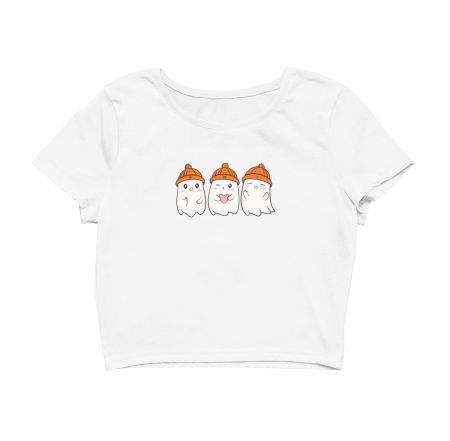 BTS maknae line cute ghosts  Crop Top