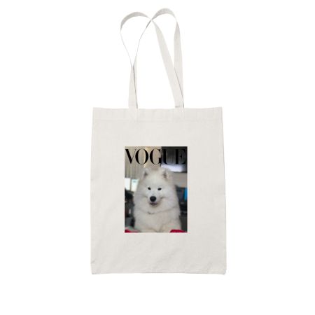 Vogue magazine doggo White Tote Bag