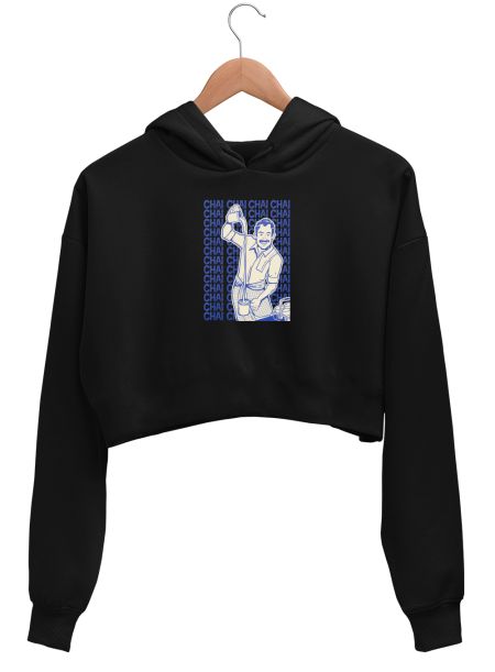 chai chai chai Crop Hoodie