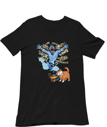 Sarcastic Cat & Genie Lamp Fun Regular T-Shirt