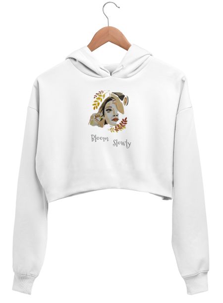 Love Autumn couple design  Crop Hoodie