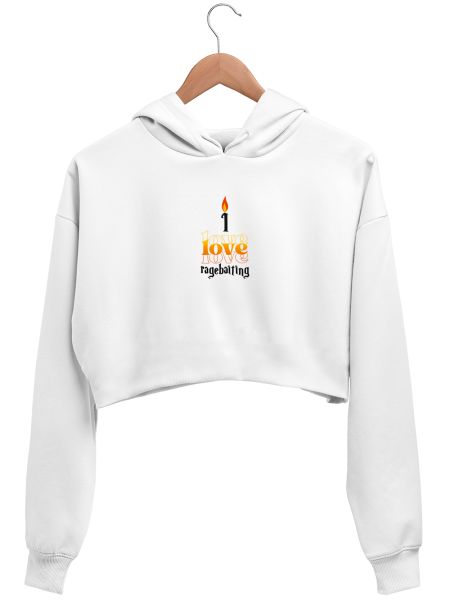 Quirky I love Crop Hoodie