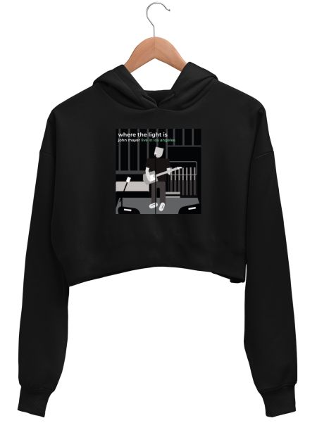 where the light is- john mayer Crop Hoodie