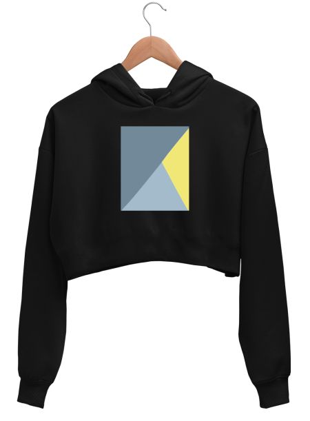 Geometric minimalism.  Crop Hoodie