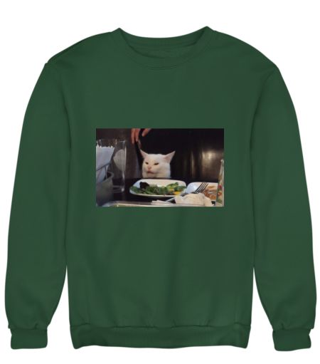 Woman yelling at cat meme right half Sweatshirt