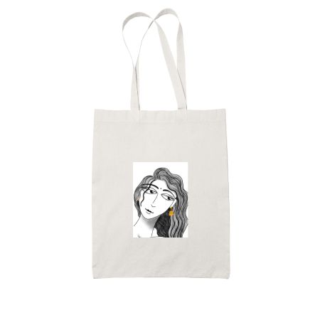 Woman with golden jhumkas White Tote Bag