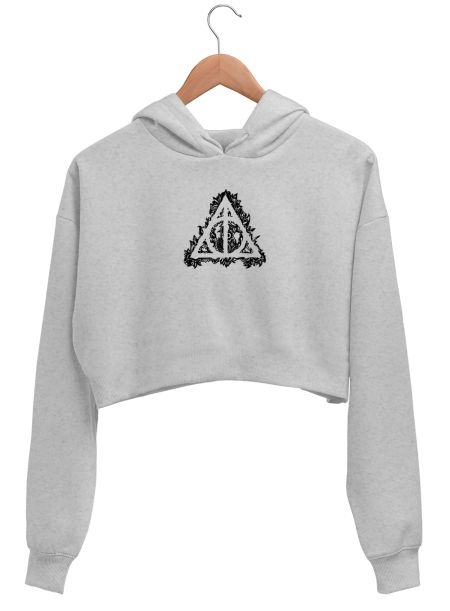 Deathly Hallows Botanical II Crop Hoodie