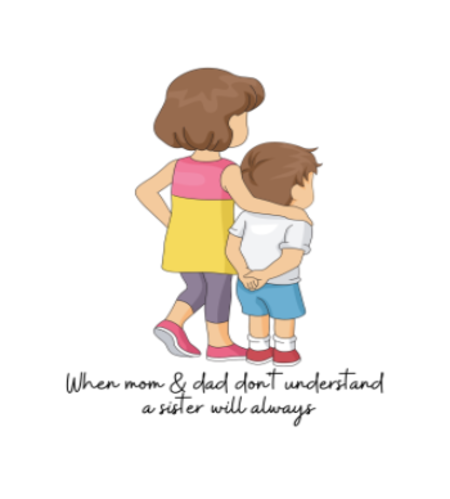 Sister love - A3 Poster - Frankly Wearing Sister love - A3 Poster - Frankly Wearing