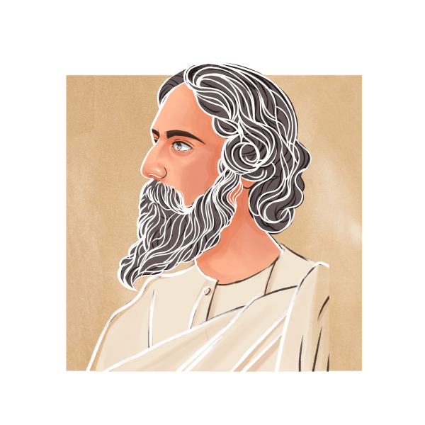 Rabindranath Tagore Illustration Vector Image Stock Illustration  Download  Image Now  Illustration Abstract Art  iStock